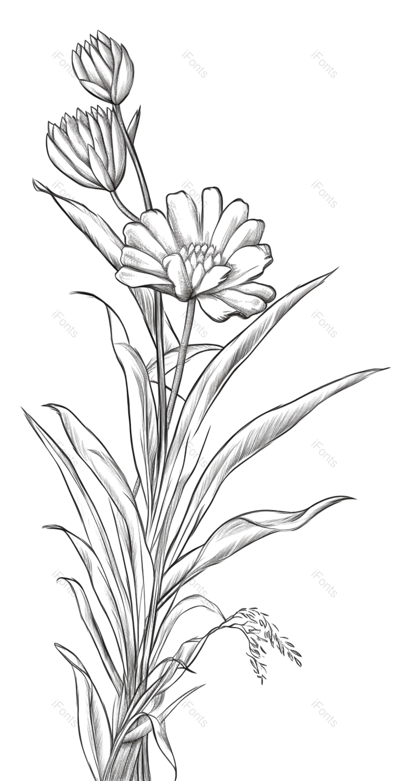 线条图片,元素元素,线稿PNG,插画免抠素材